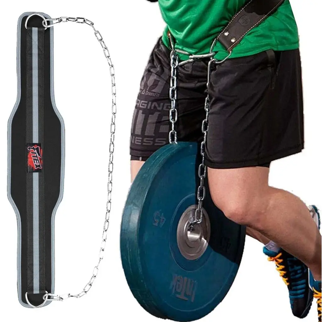 AT Sports Dipping & Pull Up Weight Belt With Chain – Gym Fitness Back Support for Bodybuilding & Strength Training