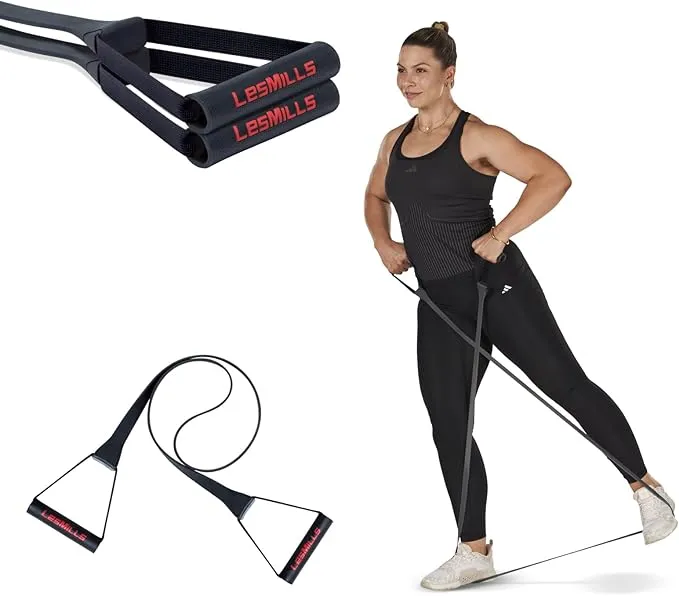 AT Sports SMARTBAND Workouts Bands for Women and Men, Resistance Bands for Working Out, Stretch Bands for Exercise at Home Workout Equipment with Pull Up and Pilates Elastic Band (Red)