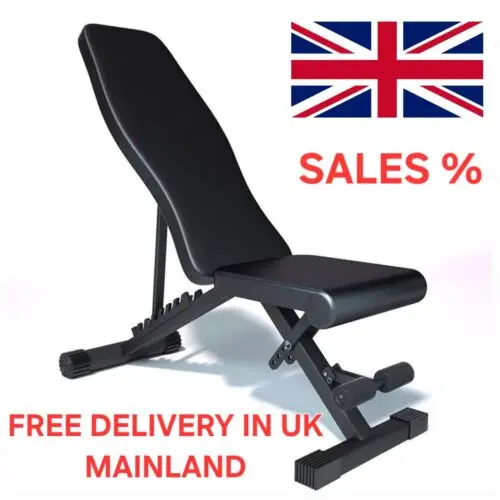 AT Sports Foldable Dumbbell Bench – Adjustable Weight Bench for Strength Training & Home Gym Workouts