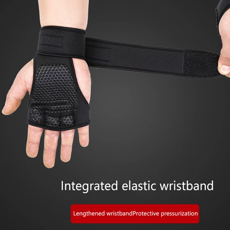 AT Sports Weightlifting Training Gloves Fitness Sports Body Building Gym Hand Wrist Glove