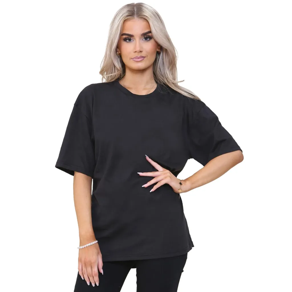AT Sports Women’s Oversized T-Shirt – Baggy Fit Casual Cotton Tee for Everyday Comfort