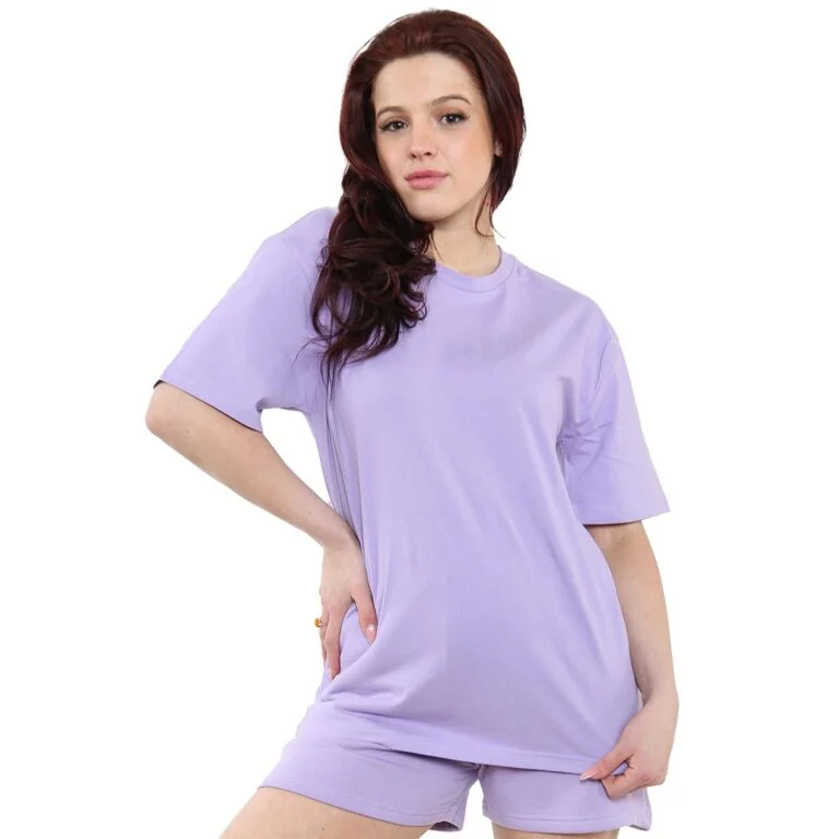 AT Sports Women’s Oversized T-Shirt – Baggy Fit Casual Cotton Tee for Everyday Comfort (Pink, S)