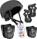 AT Sports Kids Helmet with Pads - Adjustable Multi-Sport Complete Safety Gear for Cycling, Skateboarding & Scooting, Ideal for Boys & Girls Ages 3-15 Kids Bike Helmet Set