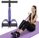 AT Sports Abdominal Trainer, Sit-Up Training Equipment, Bodybuilding Expander, Full Body Trainer for Home, 6 Tubes, Elastic Pull Rope, Multifunctional Leg Exerciser for Fitness, Weight Loss, Training, Yoga
