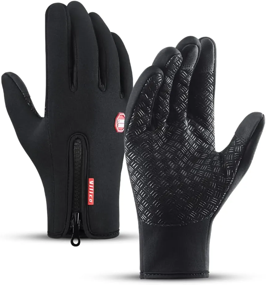 AT Sports Winter Gloves, Touch Screen Anti-slip Thermal Sports Gloves for Running, Cycling, Hiking, Driving, Climbing