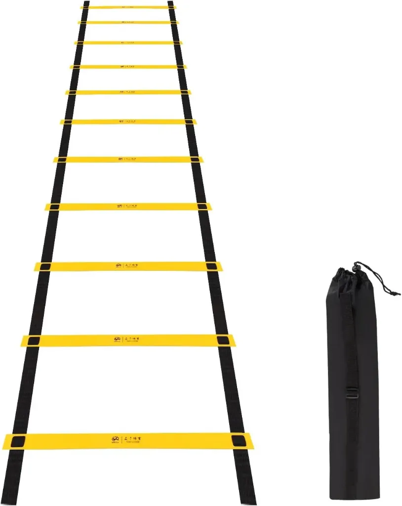 AT Sports 4M Agility Ladder Speed Training Ladder with 12 Adjustable Rungs, Football Training Equipment for Speed, Footwork & Agility, Agility Training Equipment for Football, Tennis, Basketball, Rugby & Sports