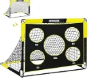 AT Sports Football Goal Pop Up Football Net for Kids 4ft x 3ft, 5ft x 4ft, Outdoor Training Equipment with Target and Carry Bag