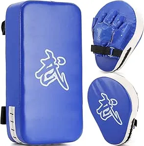 AT Sports 2-in-1 Punching Mitts Kick Pack Set, Boxing Mitts Focus Pads and Taewondo Kick Pad, Thai Pads Karate Kick Pads, Martial Arts MMA Punching Mitts Kicking Boxing Shield Training for Men Women GymWUWEOT 2-in-1 Punching Mitts Kick Pack Set, Boxing Mitts Focus Pads and Taewondo Kick Pad, Thai Pads Karate Kick Pads, Martial Arts MMA Punching Mitts Kicking Boxing Shield Training for Men Women Gym