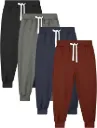 AT Sports 4 Pack Boys' Joggers Tracksuit Bottoms Girls Trousers