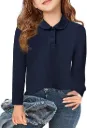 AT Sports Girls Long Sleeve Polo Shirt Regular Fit