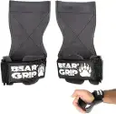 AT Sports BEAR GRIP Multi Grip Straps/Hooks – Premium Heavy-Duty Weight Lifting Straps with Wrist Support (Size L)