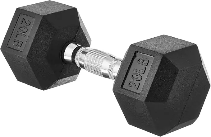 AT Sports  Basics Rubber Hex Dumbbell Hand Weight (10 Pounds)